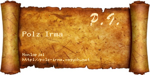 Polz Irma névjegykártya
